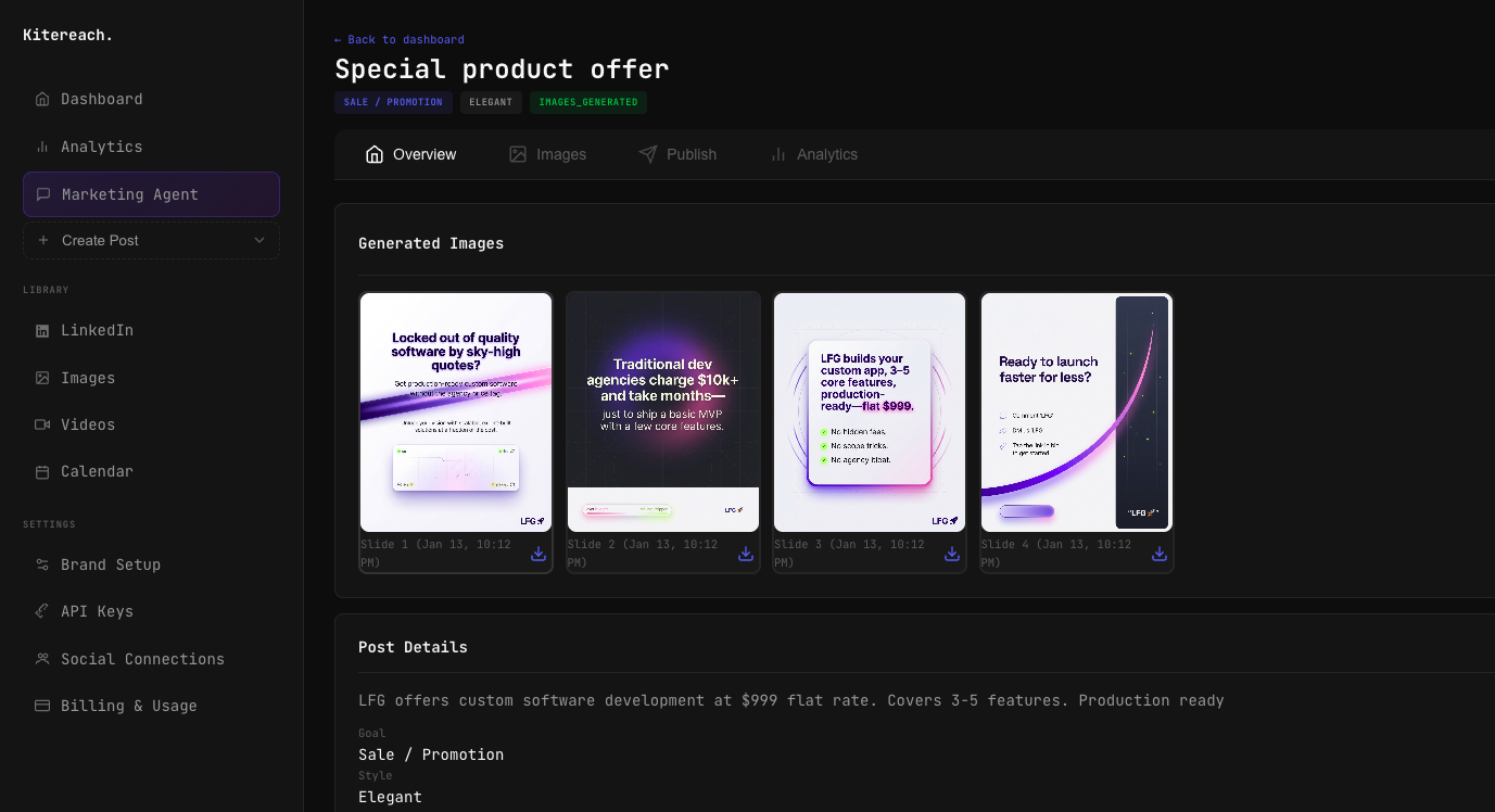 kitereach.com — AI outreach platform